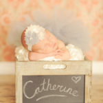 peach and gray baby girl