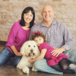 family portrait with dog