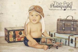 Santa-Monica-Baby-Portrait-Photographer-Suitcase-Trunks-Traveler-Set-Aviator-Airplanes