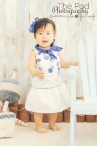 Beach-Nautical-Set-Studio-Themed-Photography-Beverly-Hills-Baby-Janie-And-Jack-Summer-Dress-One-Year-Old-Girl