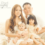 Best-Family-Photographer-Culver-City-Mar-Vista-Girls-Styled-Sitting-On-Bed-Wearing-White