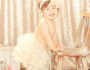 Best-Styling-One-Year-Old-Cake-Smash-Girl-Studio-Session-Lace-Tutu-Pearls-Pod-Glow-Paris-Set-Sparkle-Sequins-Girly-Santa-Monica-Baby-Photographer