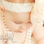 Best-Baby-Portrait-Studio-Los-Angeles-Cute-Eyelashes-Shot-Pearls-Headband