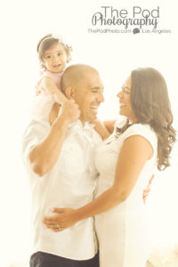 Best-Family-Portrait-Photographer-Candid-Laughing-Baby-On-Dads-Shoulders-Playa-Vista
