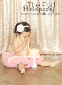 Best-First-Birthday-Cake-Smash-Photographer-Los-Angeles-Portrait-Studio-Tutu-Pink-SmashCake-Susiecakes-Headband-Pearls-Sequins-Girly-Styling