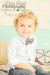 Bohemian-Camper-Set-Love-Peace-Music-Vintage-Beach-Summer-Baby-Kids-Photography-Studio-West-Los-Angeles-Bowtie-Boy-Cute