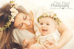 Mommy-And-Me-Bohemian-Headbands-Floral-Crowns-Candid-Photos-Vista-Del-Mar