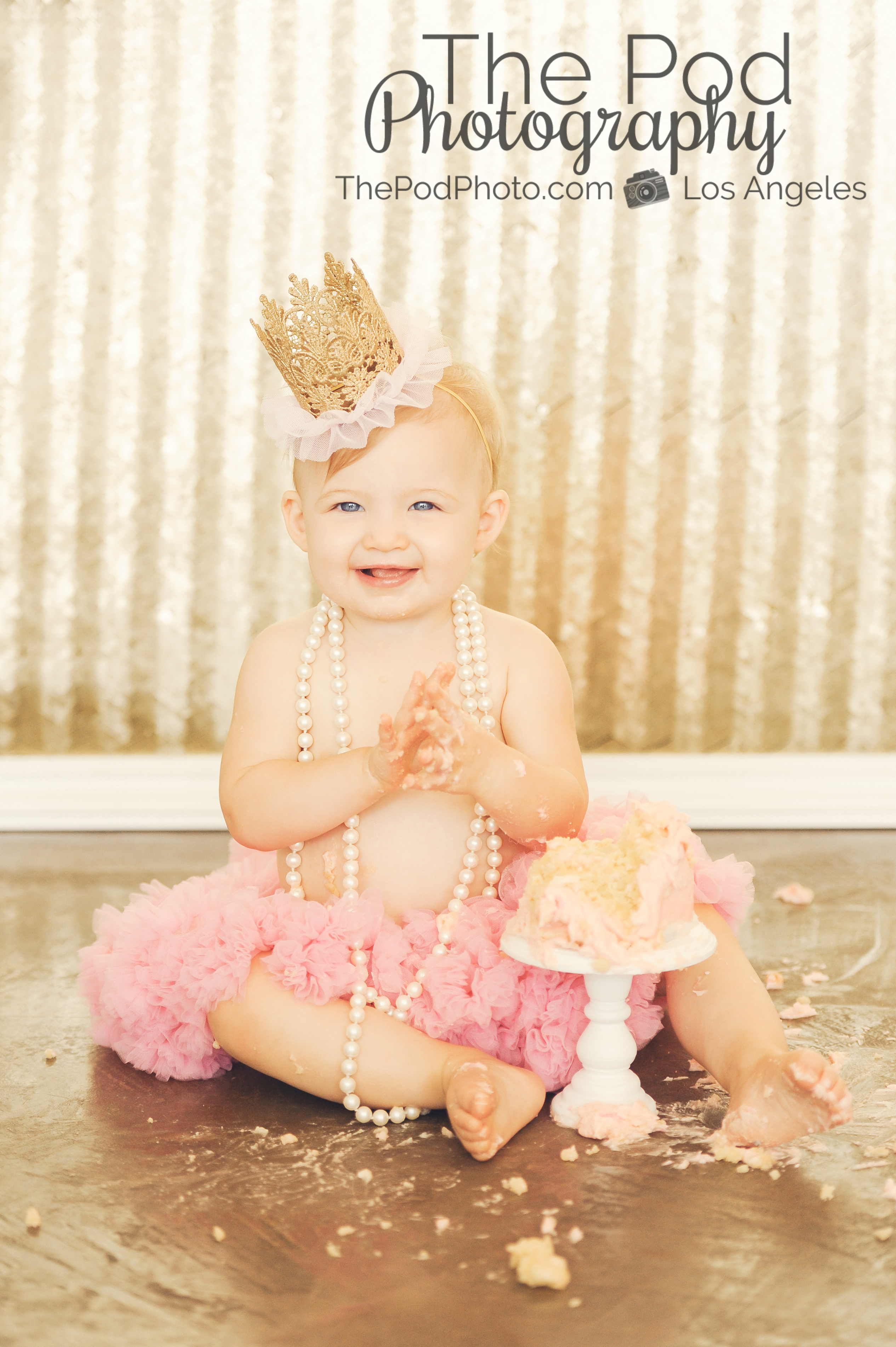 pink and gold first birthday tutu
