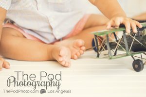 Airplane-And-Toes-Baby-Boy-Sitting-Up-Culver-City-Family-Portrait-Photographer