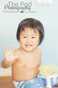 Baby-Boy-Fun-Cake-Smash-Session-Portrait-Studio-Specializing-In-Kids-And-Families-Los-Angeles