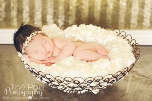 glamour gold headband for a newborn baby