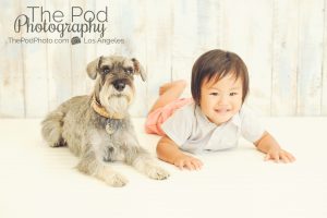 One-Year-Old-Baby-Boy-With-Dog-Photo-In-Studio-Culver-City
