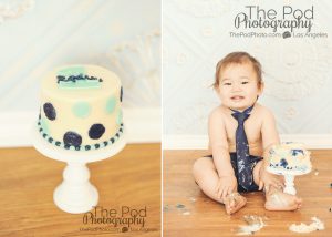 Baby-Korean-First-Birthday-Cake-Smash-Photographs-Polka-Dot-SusieCakes-Blue-Theme