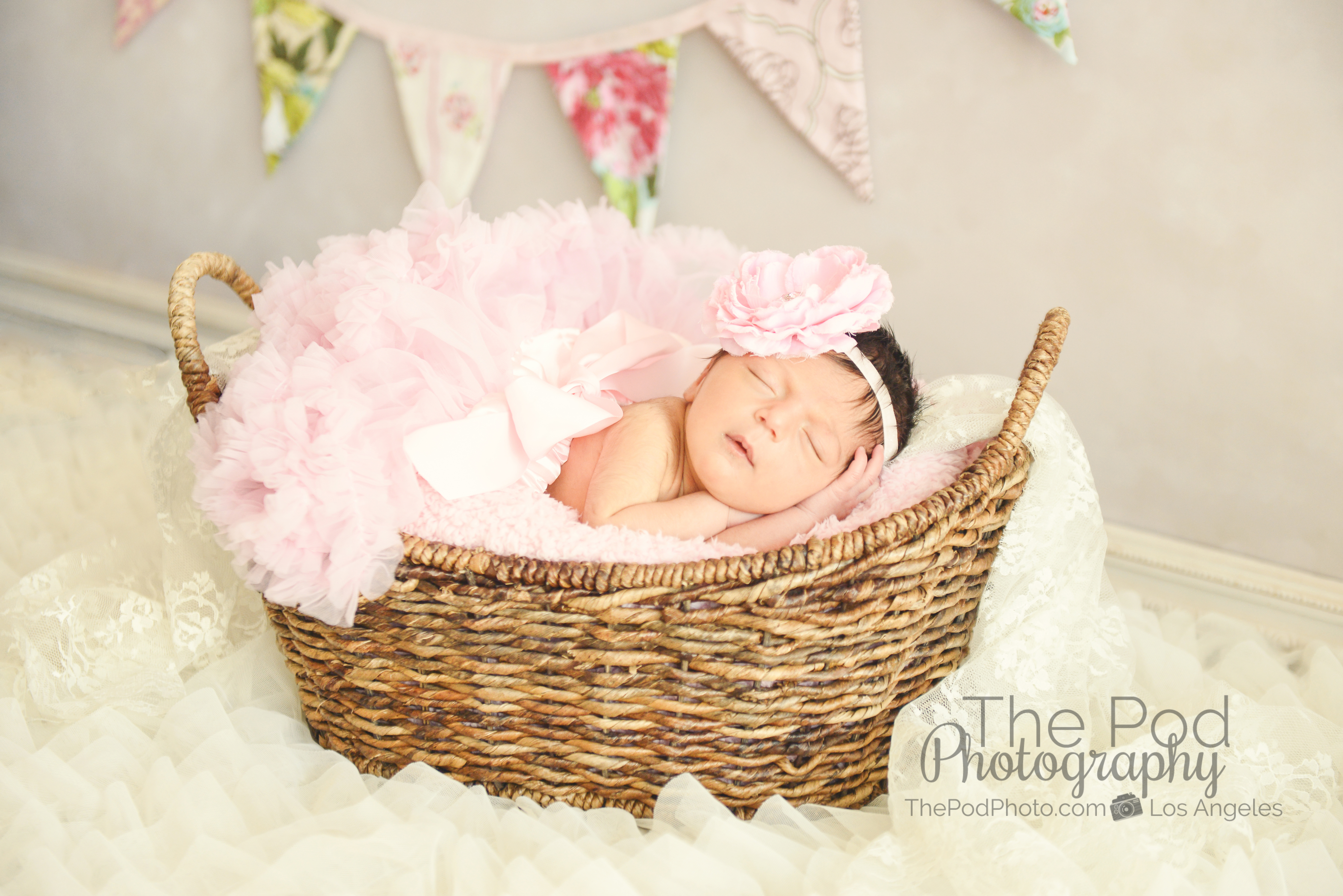 newborn in basket