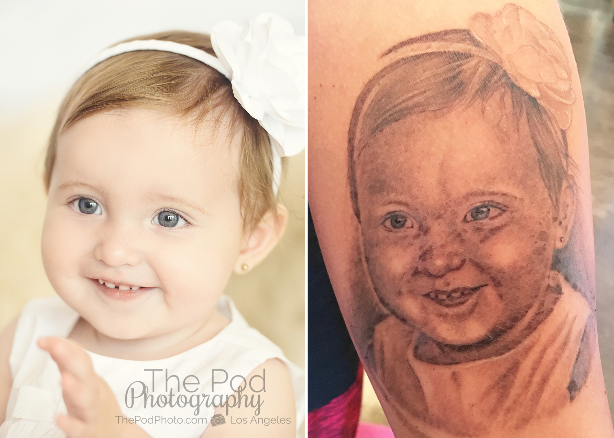 High-Voltage-Tattoo-Kat-Von-D-Portrait-Art-The-Pod-Photography-One-Year-Baby-Photos-Best-Los-Angeles-Studio - based photo studio, The Pod Photography, specializing in maternity, newborn, baby, first birthday smash and family pictures.