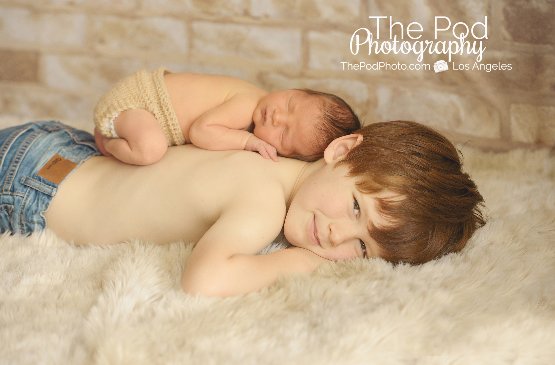 baby and sibling photography