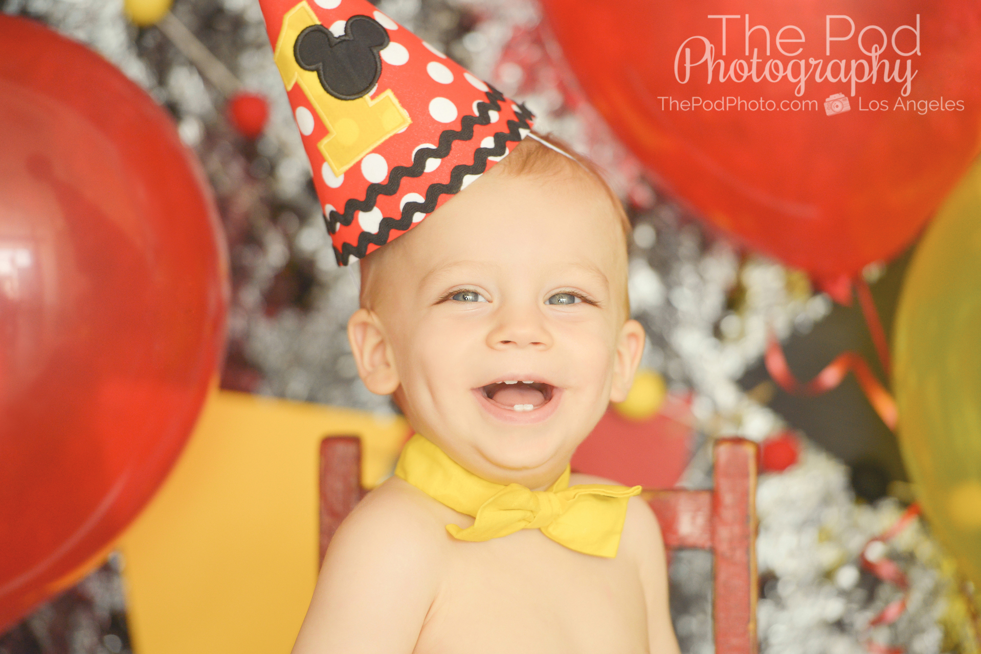 Brentwood Baby Photography  Mickey Mouse First Birthday Cake