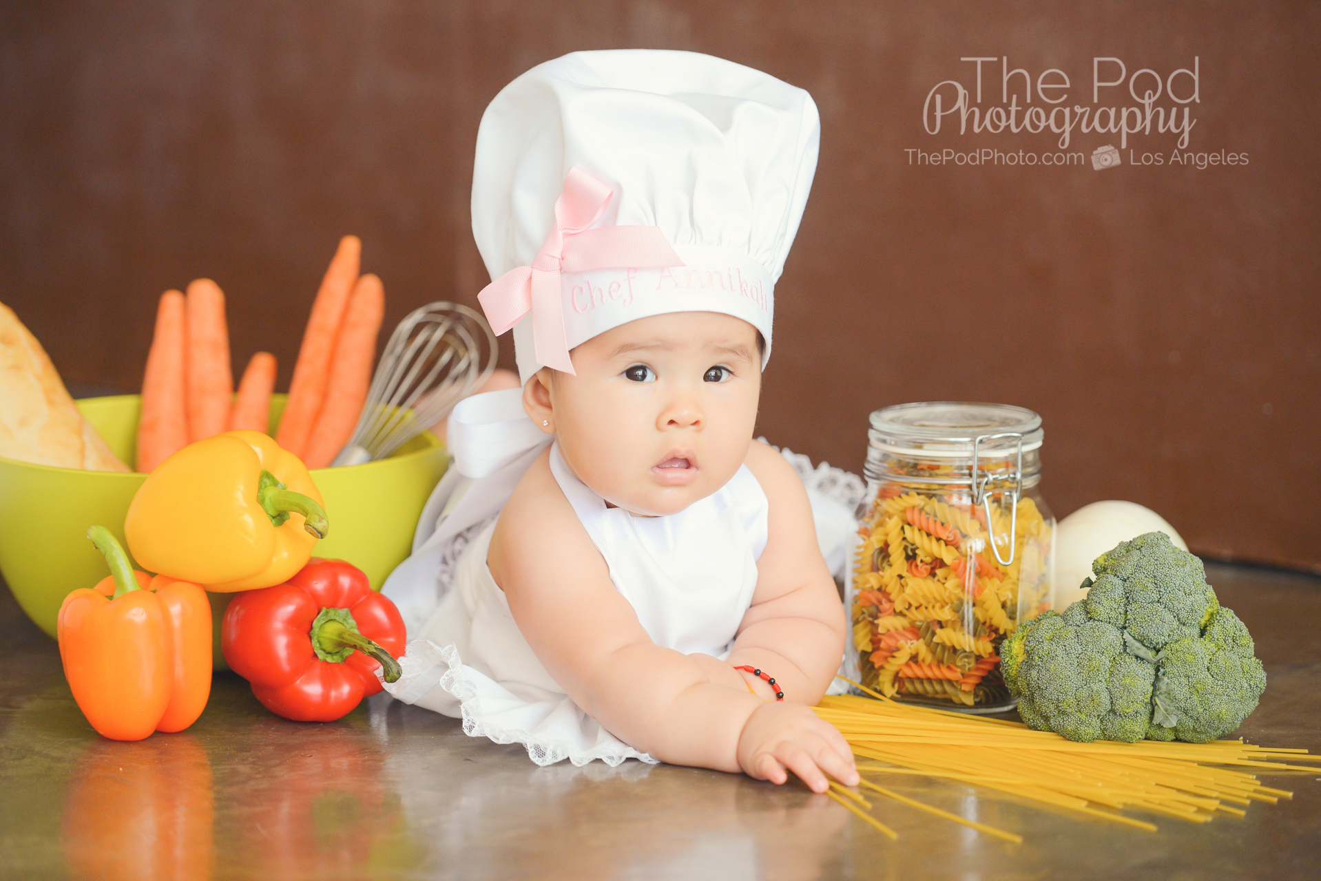 chef themed baby photoshoot