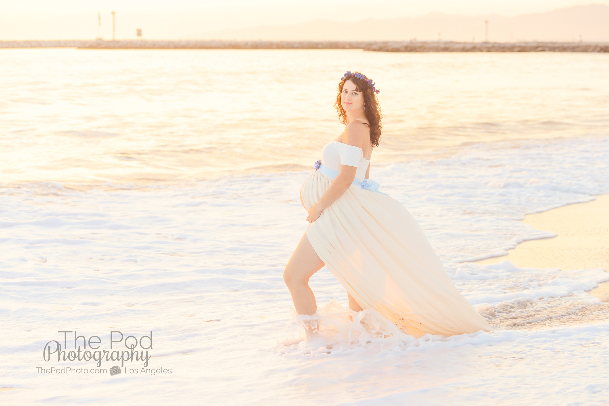 Maternity Photographer Playa Vista  Beach Mother and Son Pregnancy Photo  Shoot - Los Angeles based photo studio, The Pod Photography, specializing  in maternity, newborn, baby, first birthday cake smash and family pictures.