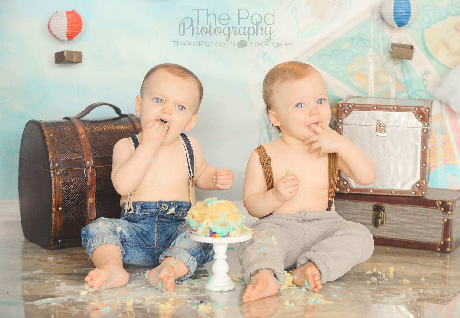 twin boy bears on cake birthday 3 card | Zazzle