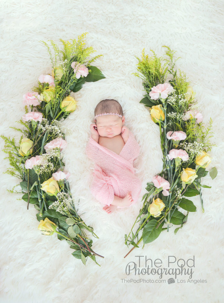 flowerwreathnewbornpicture Los Angeles based photo studio, The Pod