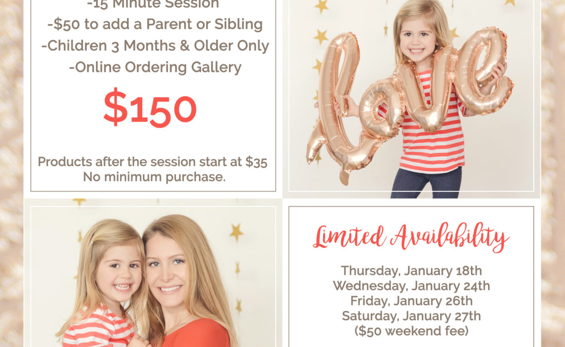 Brittany Stanly Photography - Valentine's Day Mini Sessions are now  available and will be taking place on January 27th. Spots are limited and  both adorable setups are available during your 20 minute