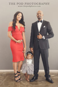 Beautiful Family wearing black white and red