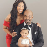 attractive family photos red dress