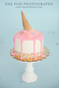 top tier treats smash cake melting ice cream