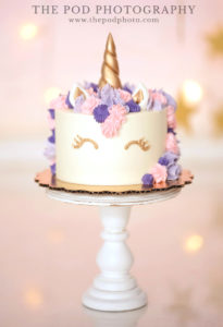 Unicorn-2-First-Birthday-Smash-Cake