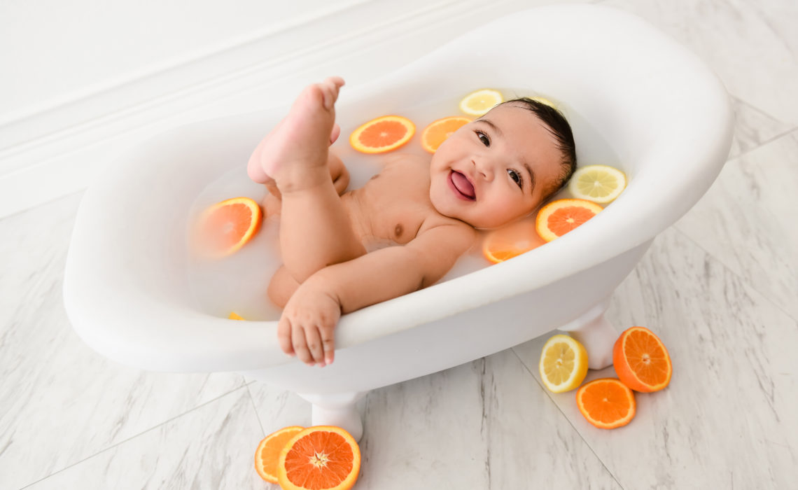 Beautiful Milk Bath Baby Portrait Session Los Angeles Based Photo Studio The Pod Photography Specializing In Maternity Newborn Baby First Birthday Cake Smash And Family Pictures