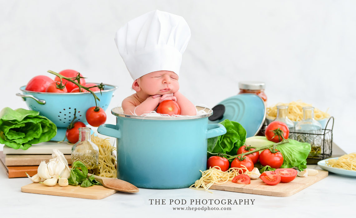 baby chef photography