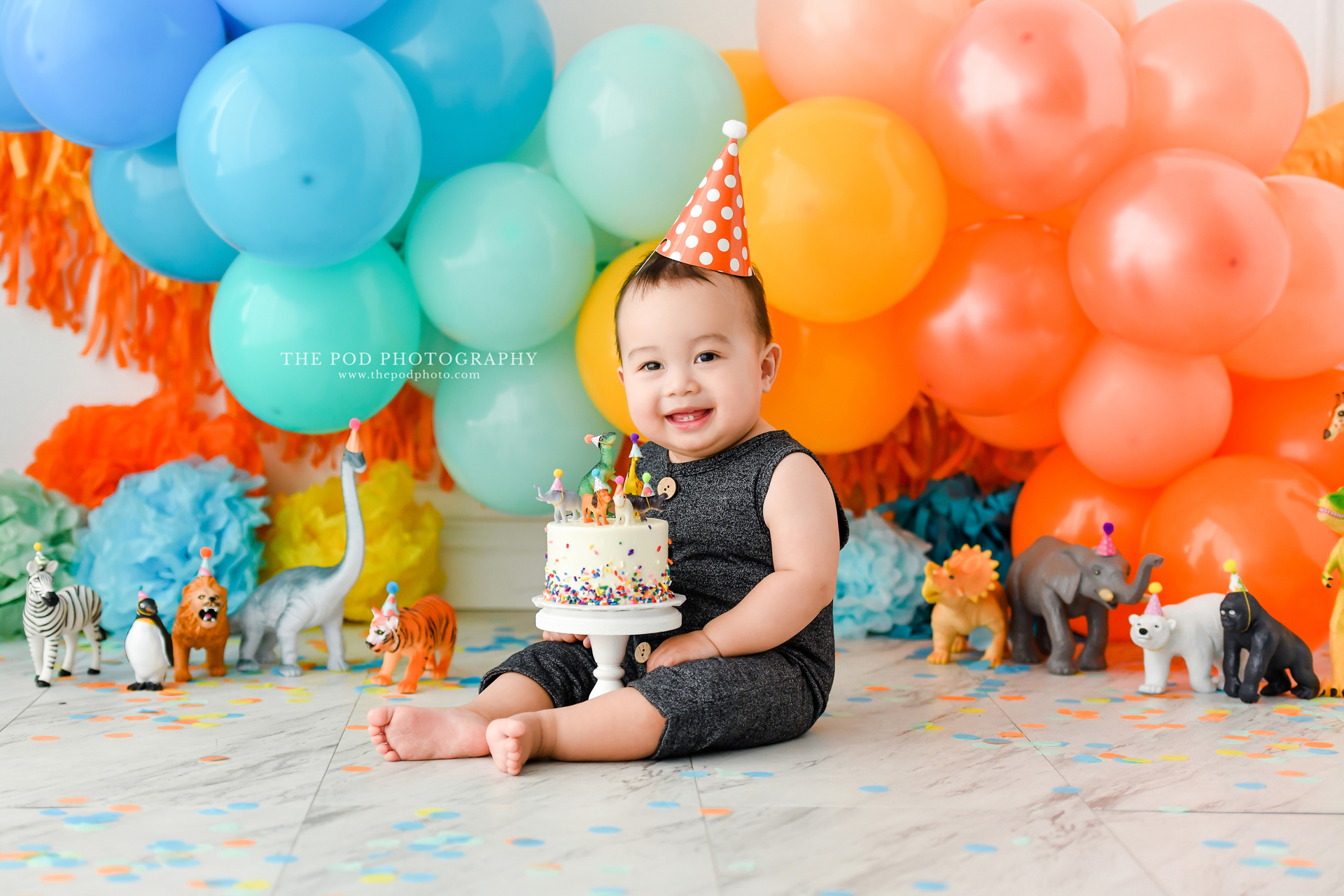 Space Theme Cake Smash - CT Photographer - First Birthday