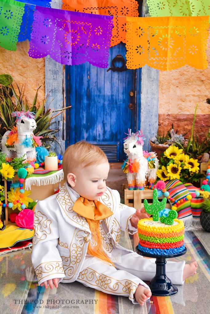 One-der The Sea Cake Smash for this sweet little mermaid's first birth