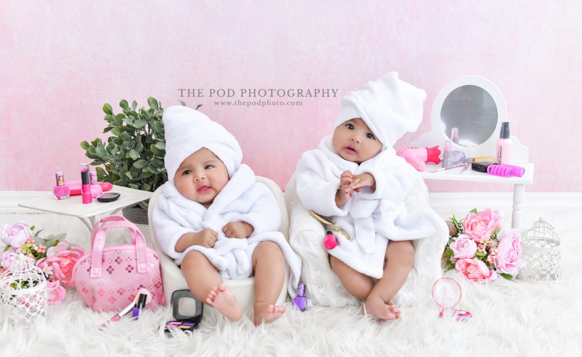 cute baby girl twins