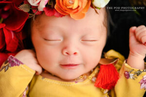 Frida-Inspired-Newborn-Photo-Floral-Crown-Palos-Verdes