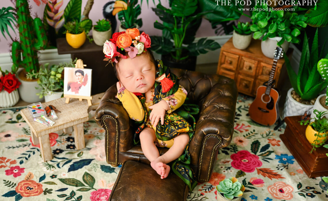 Frida-Kahlo-Newborn-Session-Palos-Verdes-The-Pod-Photography