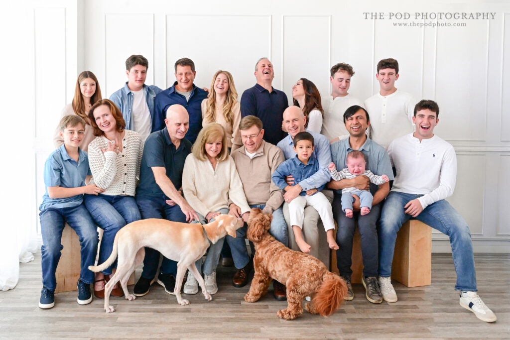 extended family photography session at Los Angeles studio